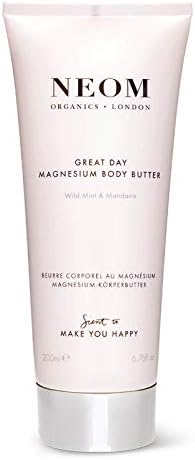 NEOM- Great Day Magnesium Body Butter, 200ml | Cream Moisturiser With Essential Oils | Nourish & Soften | Wild Mint & Mandarin