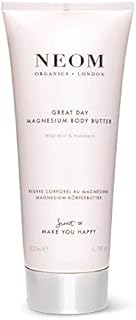NEOM- Great Day Magnesium Body Butter, 200ml | Cream Moisturiser With Essential Oils | Nourish & Soften | Wild Mint & Mandarin