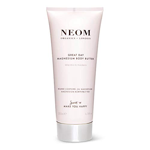 Neom- Great Day Magnesium Body Butter, 200ml | Mandarin & Wild Mint | Cream Moisturiser With Essential Oils | Nourish & Soften | Fresh & Zesty