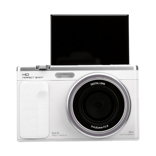 Cámara digital 4K con lente dual de 64MP y pantalla de 3 pulgadas
