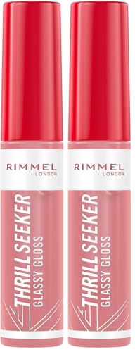Miniatura 8 de Rimmel London, Thrill Seeker Glassy Gloss Brillo de Labios Sprinkled Sugar 700 10ml (Paquete de 2)