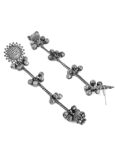 Image of Rubans Oxidised Dangle Earrings Boho Stylish Trendy Jewellery Gift for Women & Girls