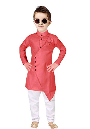Image of Boy's Fancy Kurta Pyjama Set with Classis Cross Pattern Look