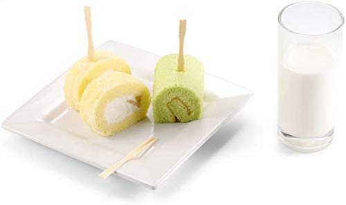 LING LAN 100 stuks wegwerp bamboe fruit vorken biologisch afbreekbaar voor partijen banketten buffetten catering en… - Afbeelding 5