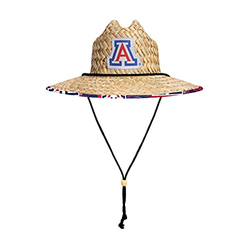 Image of FOCO Men's NCAA College Team Logo Floral Straw Sun Hat