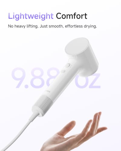 Image of Laifen Air Diffuser Hair Dryer, 15 x High-Speed Ionic Hairdryer, White