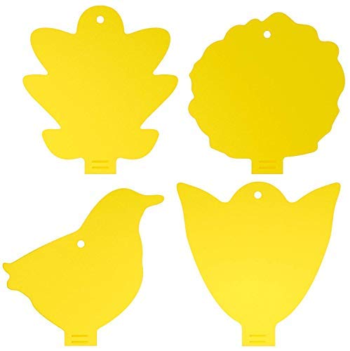 Preisvergleich Produktbild TwinterS 2in1 Fliegenfallen - Gelbsticker, Gelbtafeln, Gelbstecker, dekorative Leimfalle gegen Trauermücken 20 Stück