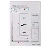 Lmzhu 1PC Magnetic Screw Mat for IPh/one* 4 4S 5 5S 6S 6S Plus Guide Screw Pad Keeper Chart Mat Mobile Phone Repair Tools(for iPhone 4)