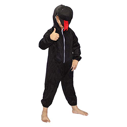 Image of Kaku Fancy Dresses Snake Insect Costume for Kids - Black, 7-8 Years | Animal Fancy Dress for Boys & Girls
