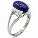 Imagen de Naturales Lapis Lazuli anillo de plata esterlina para las mujeres forma ovalada tamaño de vástago Split 5