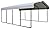 ARROW 12' x 20' x 7' 29-Gauge Carport with Galvanized Steel Roof Panels