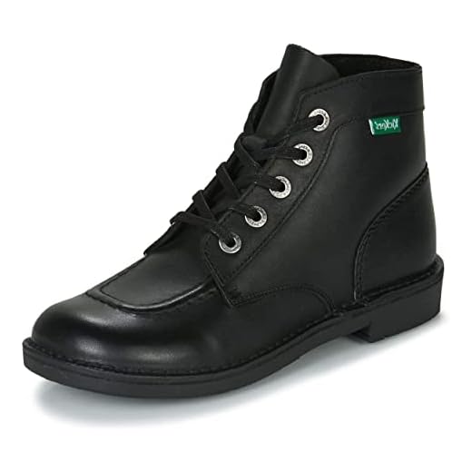 Kickers COL Botas blandas y botines para niñas, negro, 38 EU