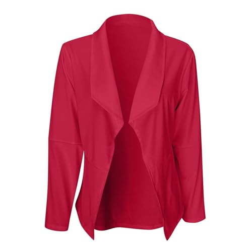 Women Fall Blazers Jacket Lapel Neck Open Front Office Blazers Long Sleeve Slim Fit Dressy Elegant Office Suit Jacket