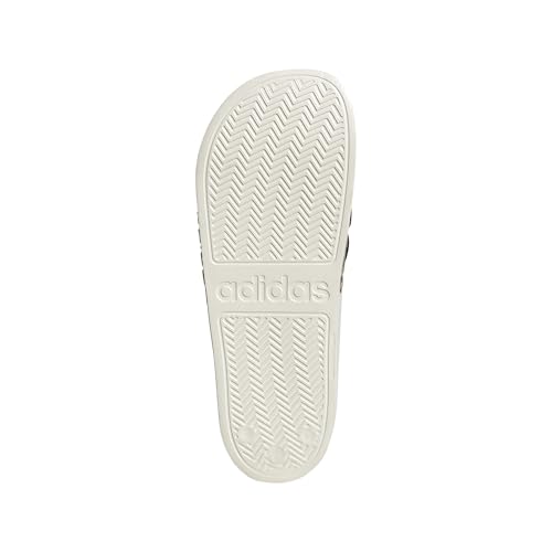 adidas Unisex Adilette Shower Slide Sandal, Off White/Black/Magic Beige, 11 US Men2
