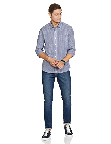 Image of Levi's Men's Cotton Striped Slim Fit Shirt