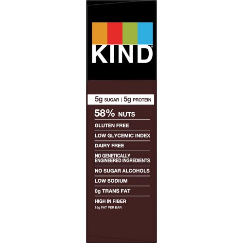 Image of KIND Nut Bars, Dark Chocolate Mocha Almond, Gluten Free, Low Sugar, 5g Protein, 6 Count (Pack of 4)