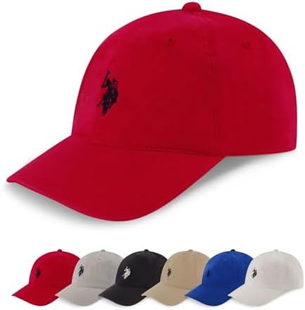 U.S. POLO ASSN. mens U.s Polo Assn. Cotton Adjustable Curved Brim Baseball Cap With Embroidered Small Pony Logo Baseball Cap (pack of 6)
