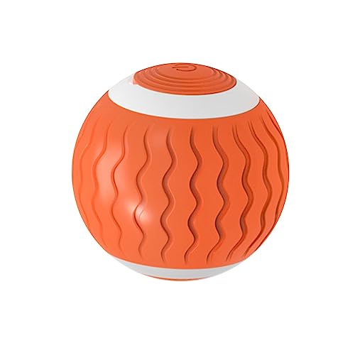 Interactive Cat Toy Ball Intelligent Self Rotating Ball Electric Cat Toys for Indoor Cats Exercise Entertainment Training, Orange