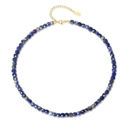 COAI Simple Beaded Necklace, Healing Crystal Necklace for Women