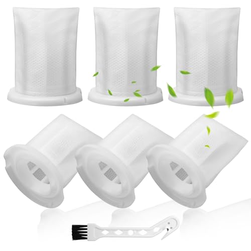 6 Stück Filter für Vorwerk Kobold VC100 Schmutzfilter Ersatzfilter Zubehör Filter für Vorwerk VC100 VC 100 Akkusauger Handstaubsauger - mit 1 Reinigungsbürste