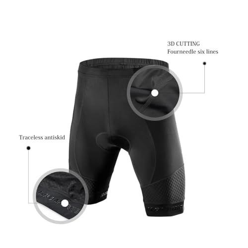 Calzas Ciclistas para Hombre M con Gel 3D Negras miniatura 6