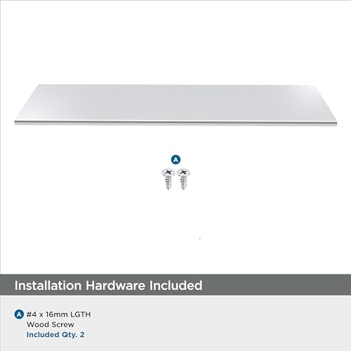 Image of Amerock | Cabinet Pull | Polished Chrome | 5-1 /16 inch (128 mm) Center to Center | Edge Pull | 1 Pack | Drawer Pull | Drawer Handle | Cabinet Hardware