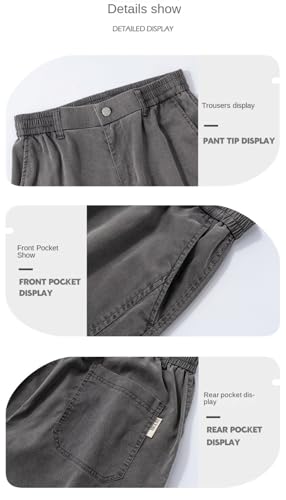 Jeans Pants Trouser Denim Spring and Autumn Lyocell Stretch Straight Drop Men's Patchwork Design Sense Youth Loose Long3