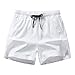 Shorts for Men Summer Casual Athletic Track Shorts with Pockets Quick Dry Solid Jogging Vacation Short Fashion 2025 White