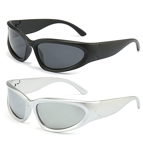 Long Keeper Polarised Wrap Around Sunglasses for Women Men Y2K Trendy Sunglasses Fashion Sun Glasses UV Protection for Driving Sport Fishing