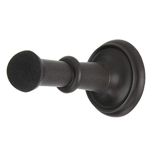 Set Of 2 Oil Rubbed Bronze Door Stops - 2-7/8" Heavy Duty Door Stop - Rigid Door Stopper With Low Mounted Black Rubber Bumper Tips, Protect Wall & Door For Kitchen, Bedroom, Office, Easy Installation #TOP5