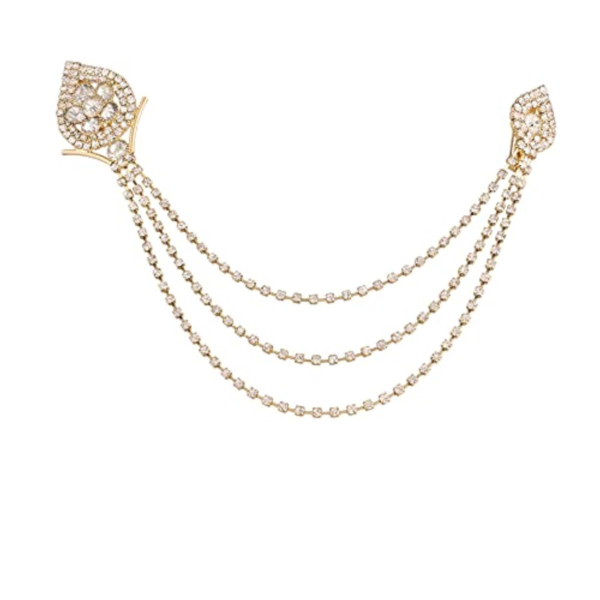 Men's Stylish Wedding Designer Stone Studded Brooch
