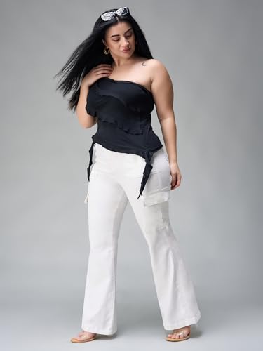 Image of Miss Chase A+ Women's Bootcut High Rise Stretchable Denim Jeans