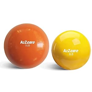 A2ZCARE Toning Ball – Weighted Toning Exercise Ball – Soft Weighted Medicine Ball for Pilates, Yoga, Physical Therapy…