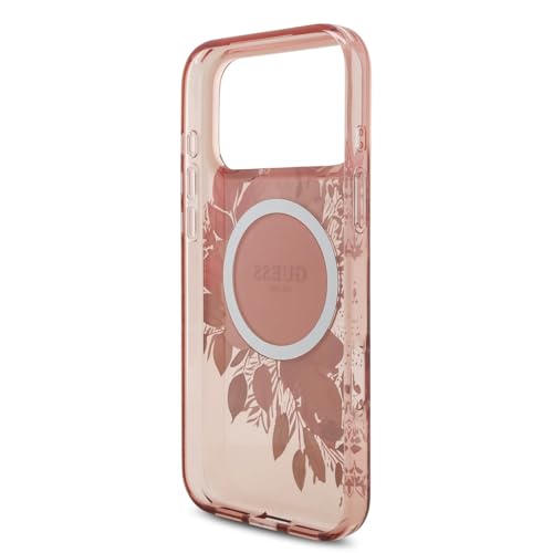 Coque iPhone 17 Pro Guess MagSafe à fleurs avec perle antichoc - 7