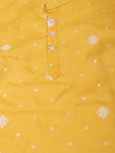 Image of KiddoPanti Boys 100% Cotton Ethnic Motif Printed Short Length Kurta