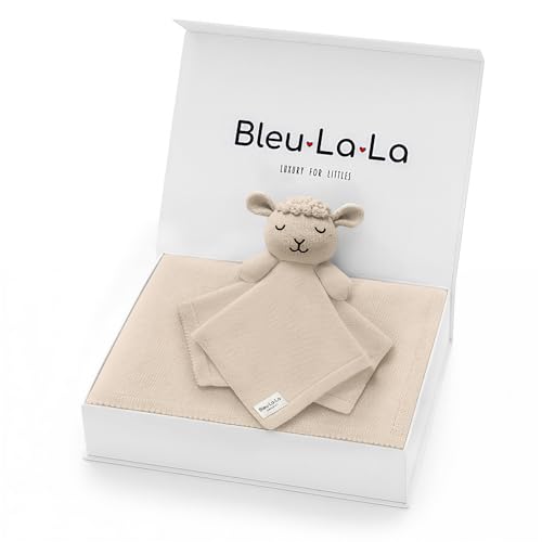 Image of Baby Gift Set - Organic Cotton Newborn Blanket Essentials, Thoughtful Baby Shower & New Baby Gift for Boys & Girls (Lovey - Sheep - Oatmeal)
