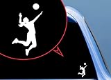 Custom Decal Car for Volleyball Girl hit Decal for Laptop, Home Decoration, Car, Truck, Funny, Tumblr, Motorcycle Helmet, Bumper Sticker
