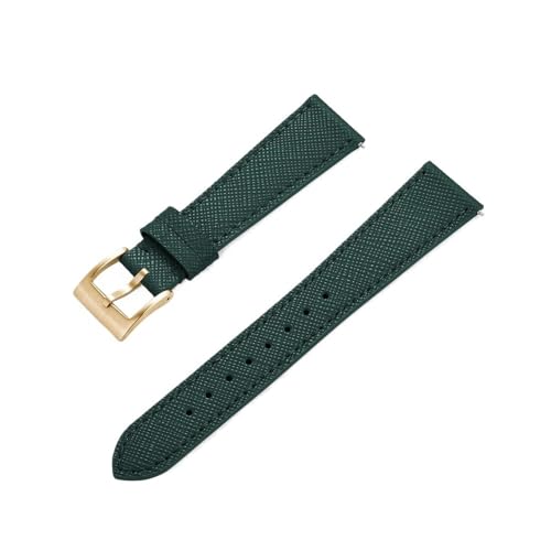 [FOCKOUPGAC] 18 20 22 24mm EHb`Xgbv Fit For Huawei p(Green-Gold,20mm)