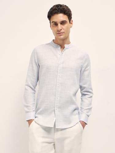 Image of THE BEAR HOUSE Men's Cotton Solid Slim Fit Shirt