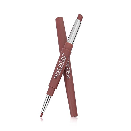 Preisvergleich Produktbild 14 Farbiger, doppelköpfiger Multifunktions Lipliner Lipglip 7101 001M72, Malloom Doppelter End dauerhafter Lipliner wasserdichter Lippenstift Bleistift 14 Farbe