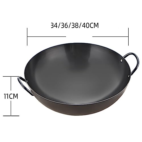 Wok de acero al carbono antiadherente con tapa 36 cm miniatura 6