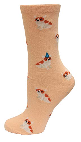 HOTSOX Kids Birthday Frenchie Socks 1 Pair, Pale Pink, Kids M/L