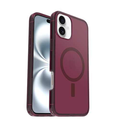 Image of OtterBox iPhone 16 Plus Symmetry Series Clear Case - Foxberry Pink - Ultra-Thin, Sleek iPhone Case, Glitter iPhone Case