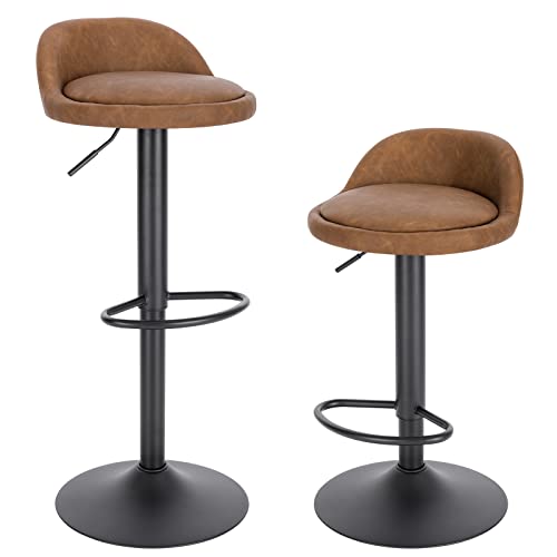 EUGAD Barhocker 2er Set 360° Drehstuhl Barstuhl mit Rückenlehne...