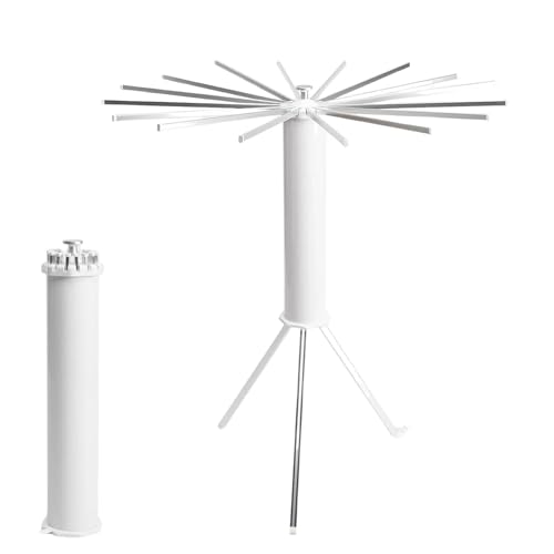 Image of Heavy-Duty Foldable Rotary Clothes Drying Rack Stand with 360 Rotating Arms - Portable Tripod Laundry Hanger Tower for Indoor & Outdoor Drying (16 Rods)