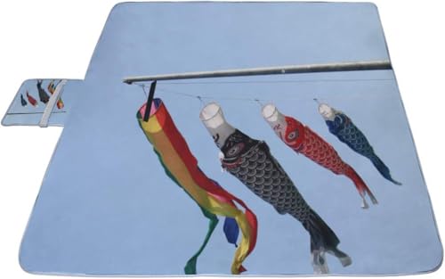 レジャーシート 鯉のぼり ピクニック 折りたたみ 撥水 アウトドア クッション マット コンパクト 花見 運動会 キャンプ 遠足 花火大会 ヨガ 座布団 厚手 大判 145x150cm 持ち運び便利