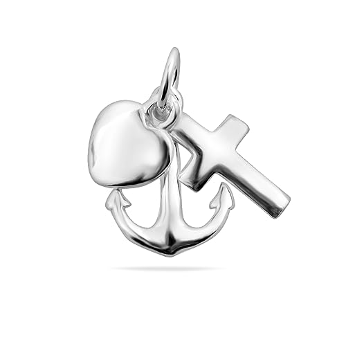 Faith Hope Love Anchor Cross Pendant