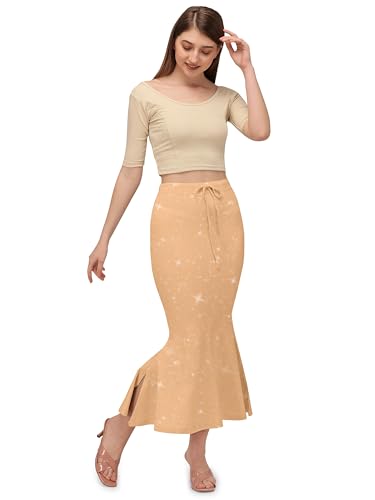 Image of Mehrang Stretchable Shimmer Saree Shapewear Petticoat for Women, Skirts for Women,Shape Wear Dress for Saree