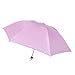 Ruilogod Grip de plástico 3 secciones Tubo telescópico Umbrella Silver Tone Rosa