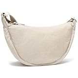 La borsa a mezzaluna in tinta unita può essere utilizzata come piccola borsa a tracolla, borsa a vita o borsa da petto. Può essere utilizzata per lavoro, studio, feste, appuntamenti, shopping, vacanze e uso quotidiano.